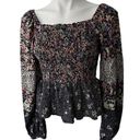 Angie  Square Neck Boho Peasant Blouse Photo 2