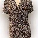 T Tahari  | Animal print wrap style shirt Photo 0