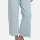 Sage Collective Wide Leg Sweatpants SMALL Ether Blue Ankle Crop Pull On Lounge Photo 0