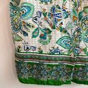 Joie  Blouse White & Green Paisley Pattern Short Sleeves Button Up Top Sz S EUC Photo 6