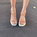 Tan/natural Cork Platform Wedge Tan Size 8.5 Photo 1