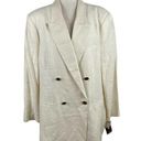 Jennifer Moore VTG  100% Linen Double Breasted Career Blazer Cream Oversized 18W Photo 0