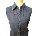 Marsh Landing Vintage  denim sleeveless blouse Photo 1