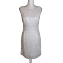 Shoshanna  Dress Lace White Floral Lace Sheath Dress Anthropologie, Size 4 Photo 5