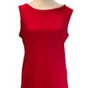 Karen Scott Red Sleeveless Scoop Neck Tank Top Size PM Photo 0