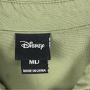 Disney  Green Winnie The Pooh Front Hem Tie Short Sleeves Button Top, Size Medium Photo 3