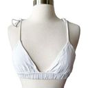 437  White Tie Shoulder Bikini Top Photo 0