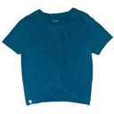 Buff Bunny ocean blue front wrap workout T-shirt women’s size small Photo 0