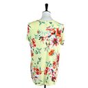 Westport Dressbarn Tee Shirt Scoop Neck Yellow Floral Women’s Size Large Photo 3