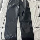 Abercrombie & Fitch 90s Straight Ultra Hire Rise Leather Pants  Photo 2