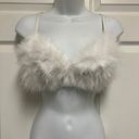 Attention Lydia USA White Fluffy  Bra Top Photo 3