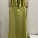 Revolve Satin Green Dress Photo 2