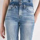 Lucky Brand Lucky Remade Pins Stacked Waist Jeans Size 26 US 2 Blue Cropped High Rise Frayed Photo 8