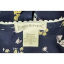 Banana Republic  Size Medium Vintage Dark Blue Floral Rayon Robe Knee Length EUC Photo 6