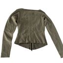 n:philanthropy  Jacket Womens Small Solid Green Full Zip Ribbed Knit Long Sleeve Photo 1