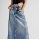 Free People Come As You Are Denim Maxi Skirt Photo 0