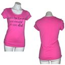 Cato  Pink Graphic T Shirt She Believed She Could So She Did Cotton Modal Small Photo 7