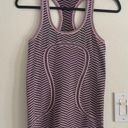 Lululemon Athletica Women’s Swiftly Tech Pink Chevron Racerback Tank Top Size 2 Photo 0