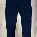 Tommy Hilfiger  Women's Cropped Leggings Side Zip Pockets Navy Size M Photo 0