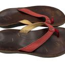 Olukai  Flip Flop Thong Sandal Red Straps Size 8 Photo 6