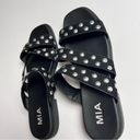 MIA  Women's Black Embellished Silver Studs  Kolete Sz 6.5 Photo 7