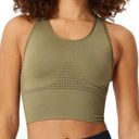 Sweaty Betty  Stamina Seamless Longline Olive Green Sports Bra Size Small Photo 0