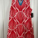 Crown & Ivy Shift Dress Womens 12P Coral Blue Shell Design Sleeveless 2257 Photo 0