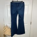 Free People  Women's Flare Jeggings Size 29 Dark Wash Blue Denim Pullon Jeans Photo 2