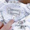 Current/Elliott  • The Double Ruffle Tee linen cotton white yellow Pearson Floral Photo 4