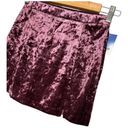 Abound New Nordstrom  Crushed Velvet Velour Mini Retro 90s Y2K Skirt Burgundy XS Photo 4