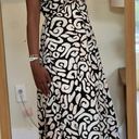 Brown And White Print Maxi Dress Size XS Photo 2