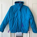 Columbia Powder Keg Vintage 90s Ski Jacket Women's L Purple Teal Reversible Photo 0