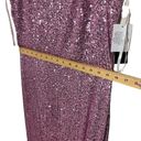 Donna Morgan  Sequin V Neck Spaghetti Strap Midi Dress with High Slit Size 14 New Photo 9