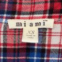 Miami  Red, White & Blue Plaid Flannel—Size XS Photo 6