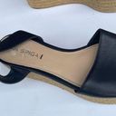Via Spiga  Nemy Black Leather Ankle Strap Platform Espadrilles Sandals, 9 Photo 8