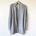 Lululemon  Merino Wool Blend Ribbed Long Wrap Sweater Cardigan Size 6 Gull Grey Photo 3