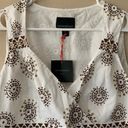 Cynthia Rowley NWT  White and Gold Boho Tank Size Medium Photo 1