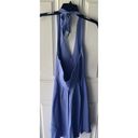 J.Crew  NWT 100% Silk Women’s Halter Neck  Fit & Flare Dress Blue Size 2 Petite ￼ Photo 2