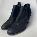 Baretraps  Womens Boots 11 Black Leather Heel Ankle Zip Eyelet Comfort Posture Photo 2