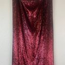 A.L.C. Val Sequin MIDI Pencil Skirt Burgundy Red in size 10 Photo 5