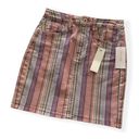 Ella Moss  | High Waist Denim Mini Skirt Rainbow Stripe Juniors 24 Photo 0