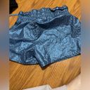 Zyia Ziya Active Womens High Rise Blue Bubble Bomber Shorts Size M W/Pockets Photo 3