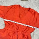 Everlane  The Japanese GoWeave Light V-Neck Dress in Orange Size 8 Photo 15