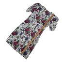 None Vintage Rose Floral Button Front Short Sleeve Mini Dress XS Photo 0