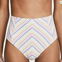 Kate Spade New York High Waist Bikini in Beach Stripe Seersucker Size Medium Photo 5