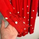 Popsugar Red & White Polka Dot Long Sleeve Dress Size XS Photo 4