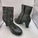 Aerosoles  women’s 8.5 M grey leather suede ankle booties heel Photo 1