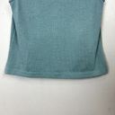 St. John  Santana Knit Sleeveless Tank Top  Size S Teal Scoop Neck Shell USA Photo 6