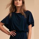 BHLDN NEW  Lena Navy Draped Slit Dress Size 0 Photo 2