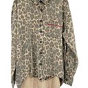 Pam & Gela  Revolve Womens Oversized Leopard Print Button Front Shirt Size S Photo 1